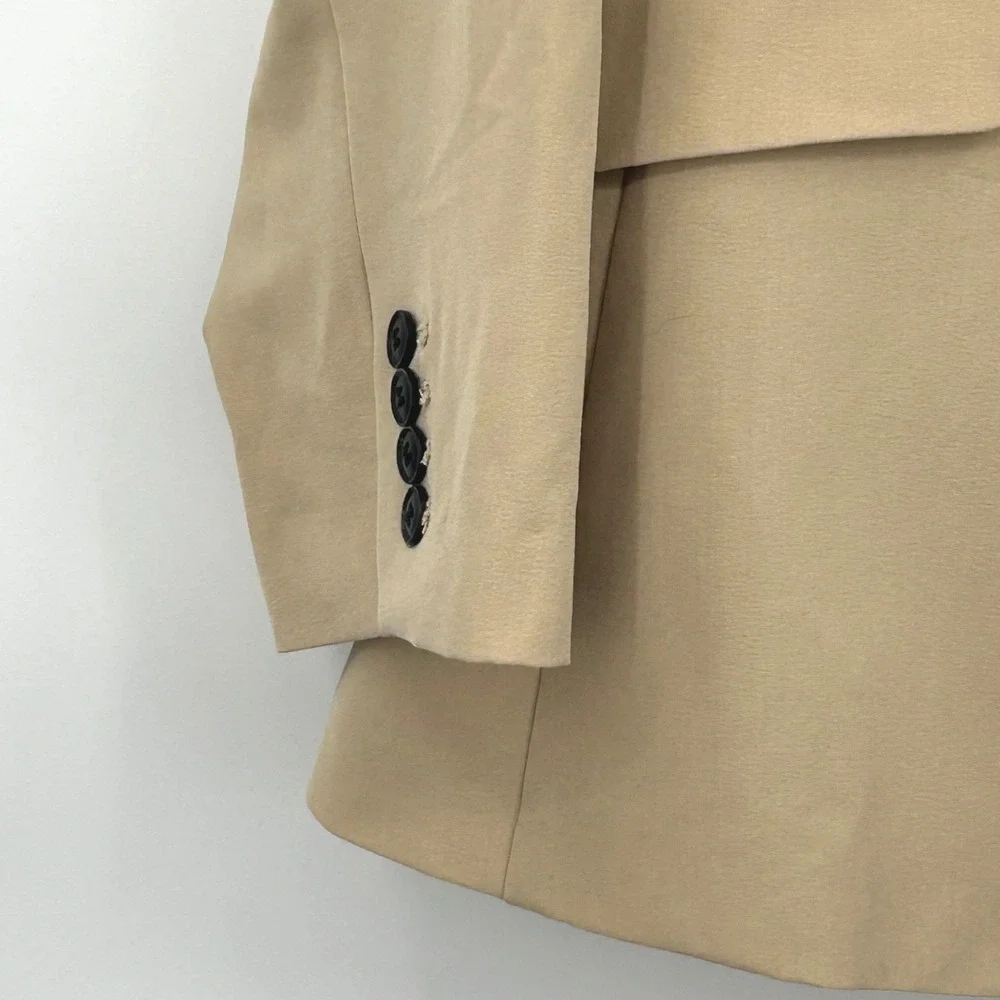 Wms Plus Size Modern Tan Single Button Blazer 26W Beige Professional Lane Bryant - Picture 7 of 9